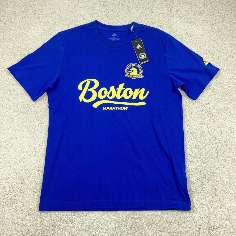 adidas Originals Blue Boston Marathon Tee